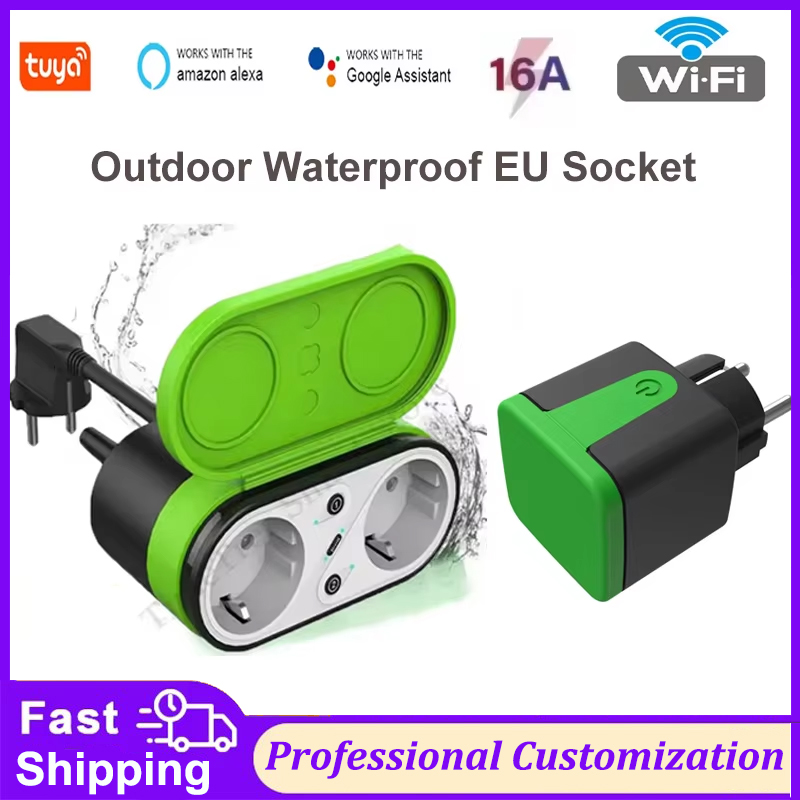 Smart Home Tuya - Tuya EU 16A Wifi Slimme Buitenstopcontact