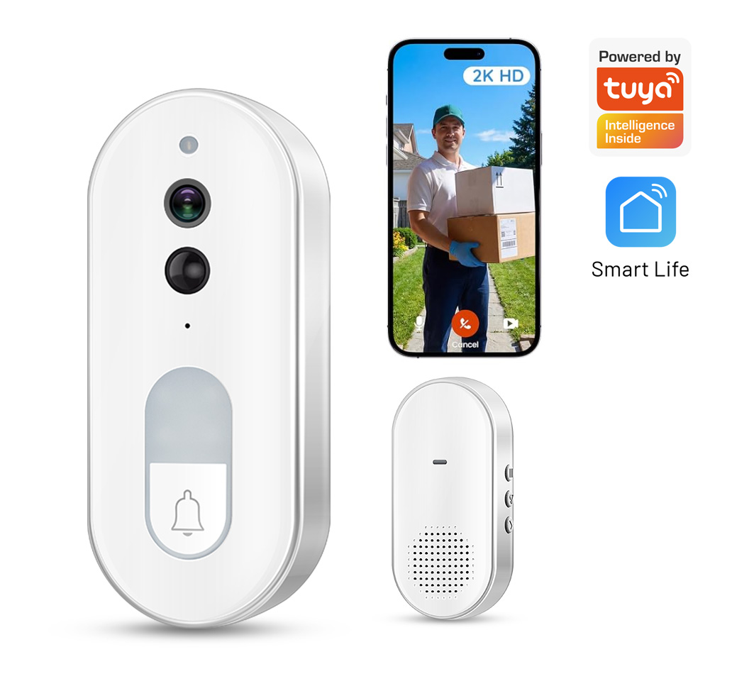 Smart Home Video Doorbell - Tuya Smart Video Deurbel Draadloos 1080P