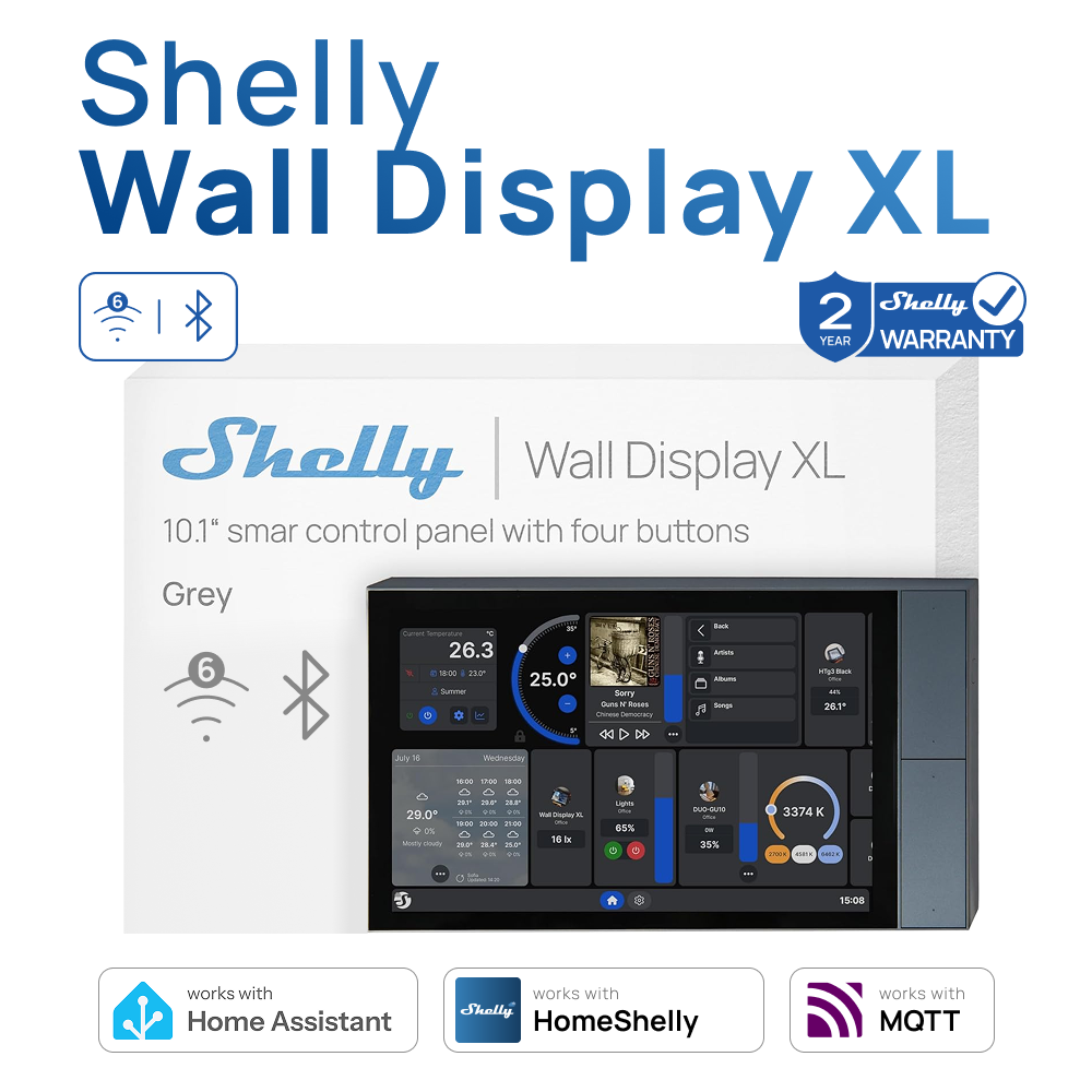 Smart Home Xl - Shelly Wall Display XL Smart Home-bedieningspaneel