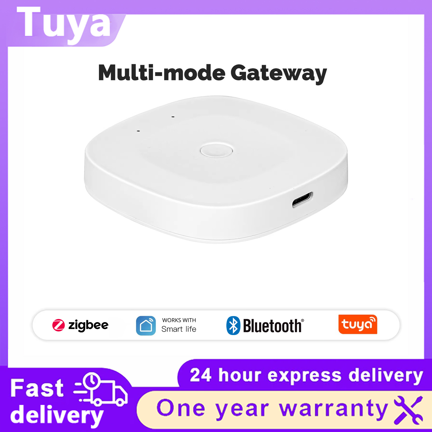 Smart Home Hub Device - Multi-mode Smart Gateway Tuya Zigbee Bluetooth