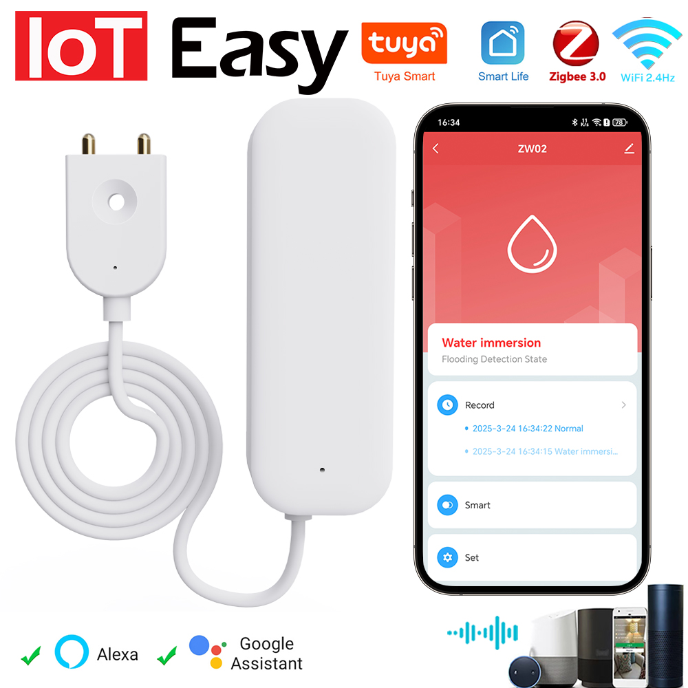 Smart Ir Remote Controller - Tuya WiFi ZigBee Watersensor Lekkage Alarm
