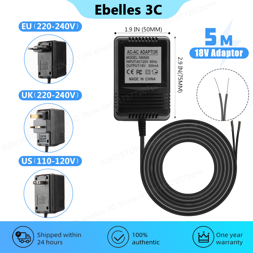 Smart Home Video Doorbell - 18V AC Transformator Oplader voor Ring