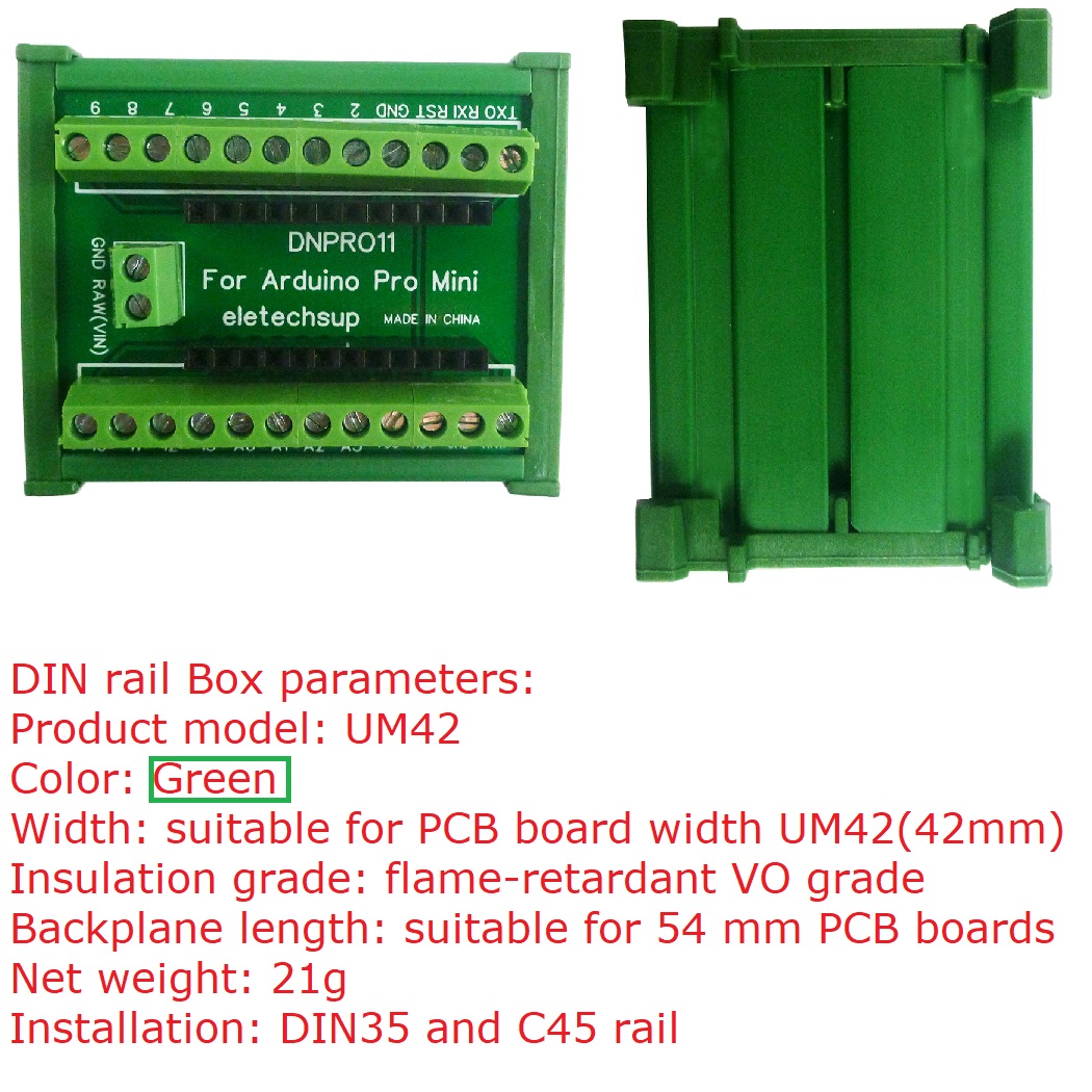 Smart Home With Plc - DIN-rail montageklemmenblok adaptermodule voor Arduino pro