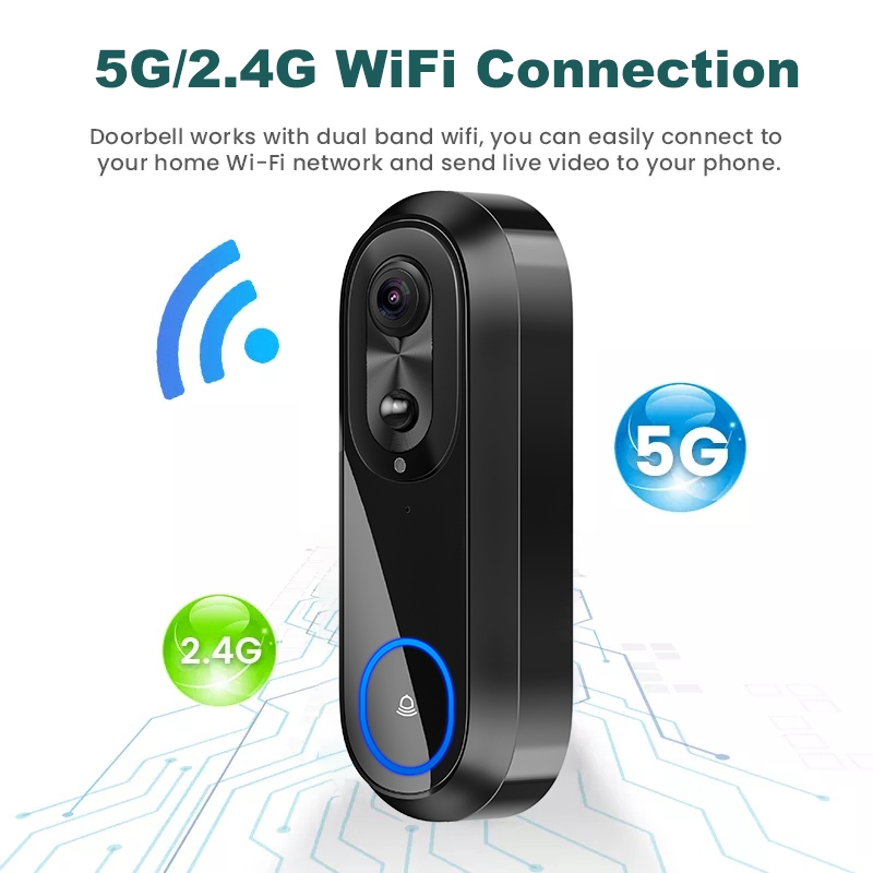 5G 2.4G WiFi Video Deurbel 108 - Smart Home Video Doorbell recensie en prijs