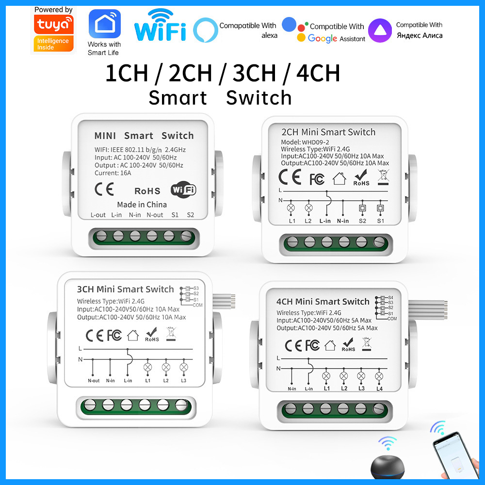 Tuya WiFi Smart Switch 1/2/3/4 - Smart Home Tuya recensie en prijs