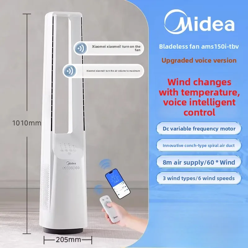 220V Midea bladloze ventilator - Smart Home Midea recensie en prijs