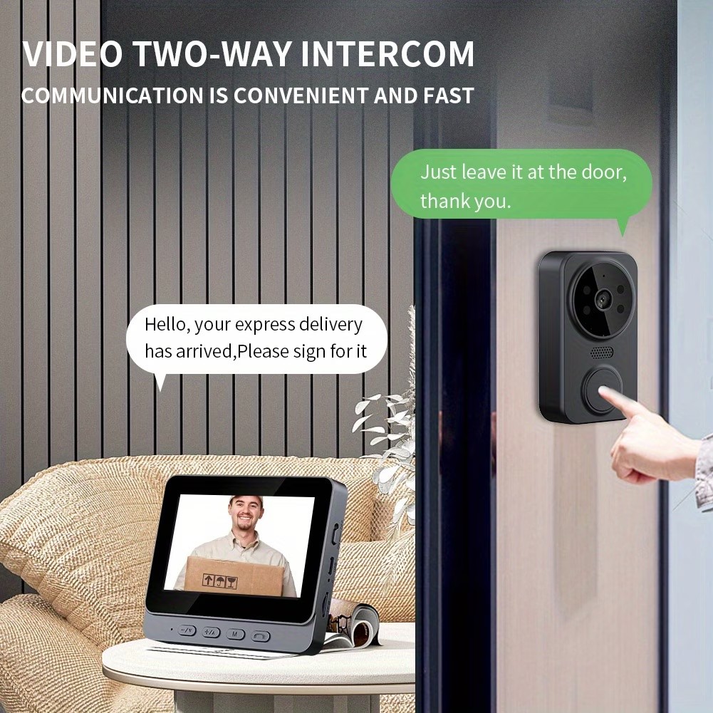 4,3'' IPS-scherm, draadloze vi - Smart Home Video Doorbell recensie en prijs