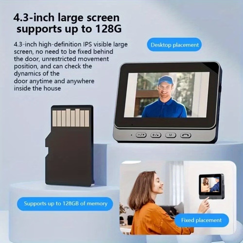 4,3'' IPS-scherm, draadloze vi - Smart Home Video Doorbell recensie en prijs