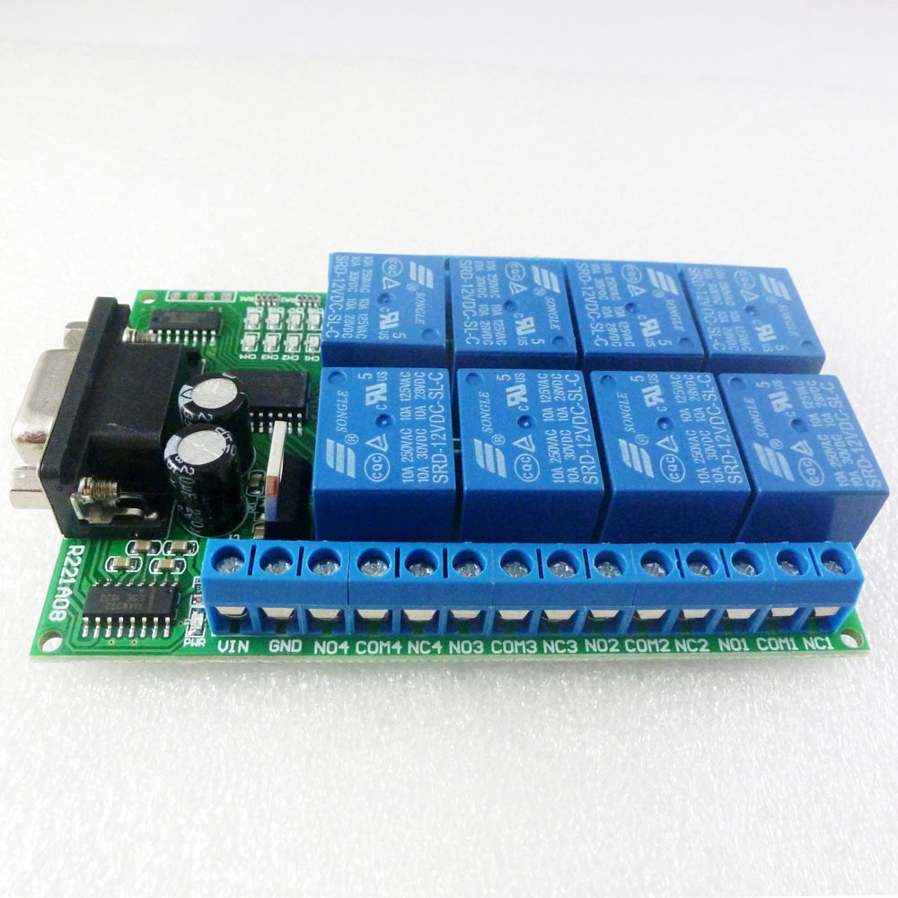 8-kanaals DC 12V RS232 relaisb - Smart Home With Plc recensie en prijs