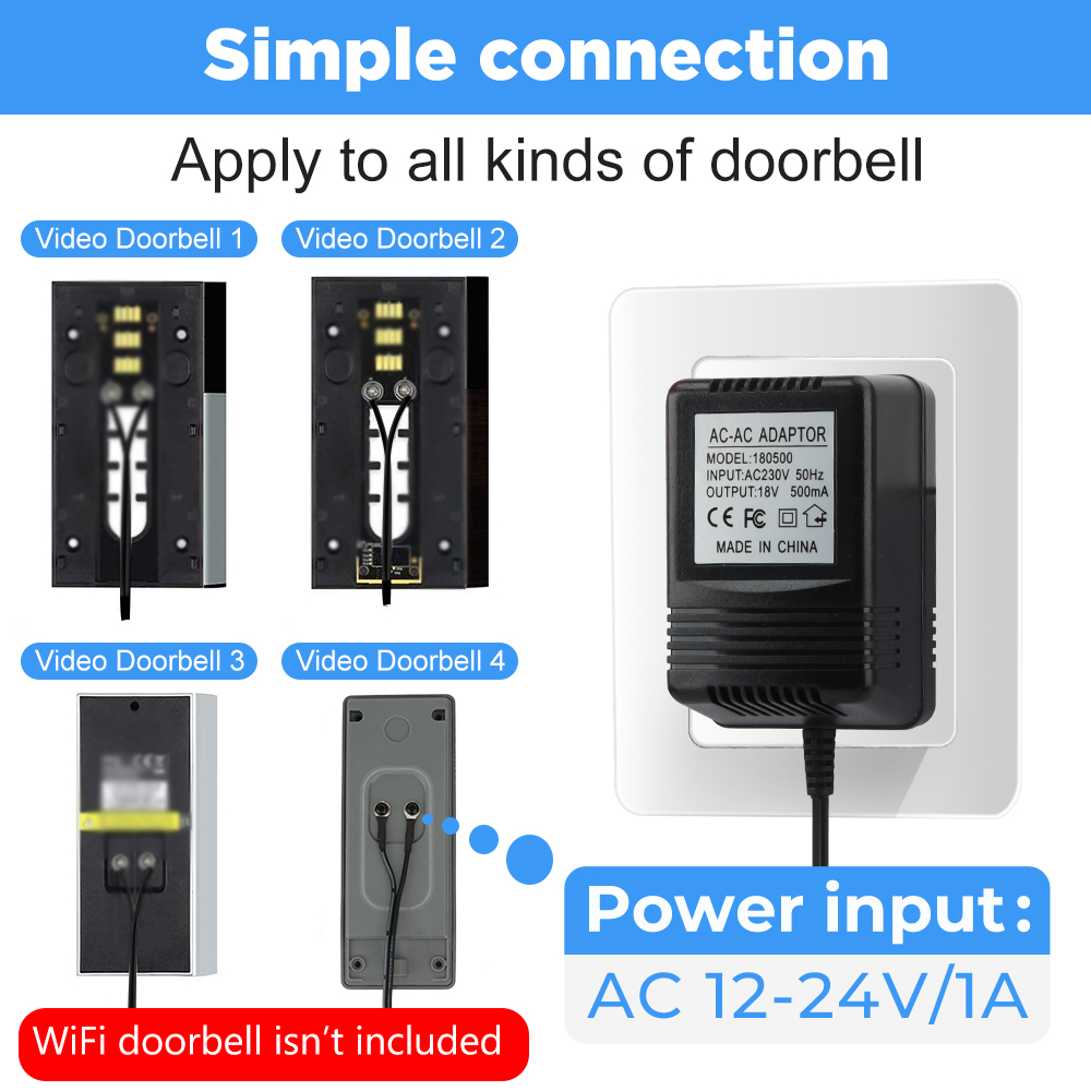 18V AC Transformator Oplader v - Smart Home Video Doorbell recensie en prijs