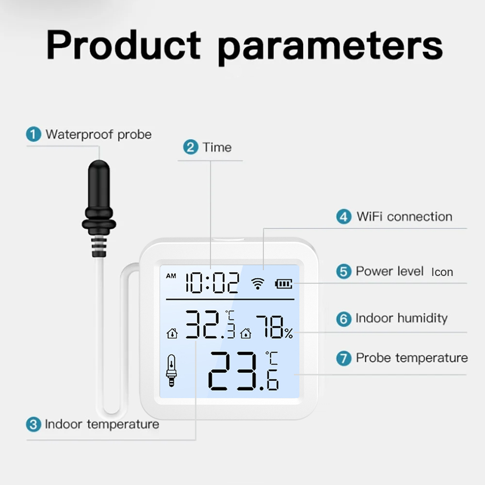 WiFi-vochtigheidstemperatuurse - Smart Home Tuya recensie en prijs